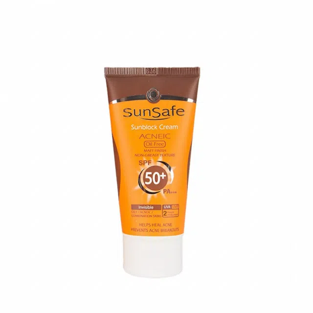 کرم ضد آفتاب SPF50 بدون رنگ سان سیف 50 میل